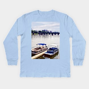 Harrisburg PA - Walnut St Bridge Seen from City Island Kids Long Sleeve T-Shirt